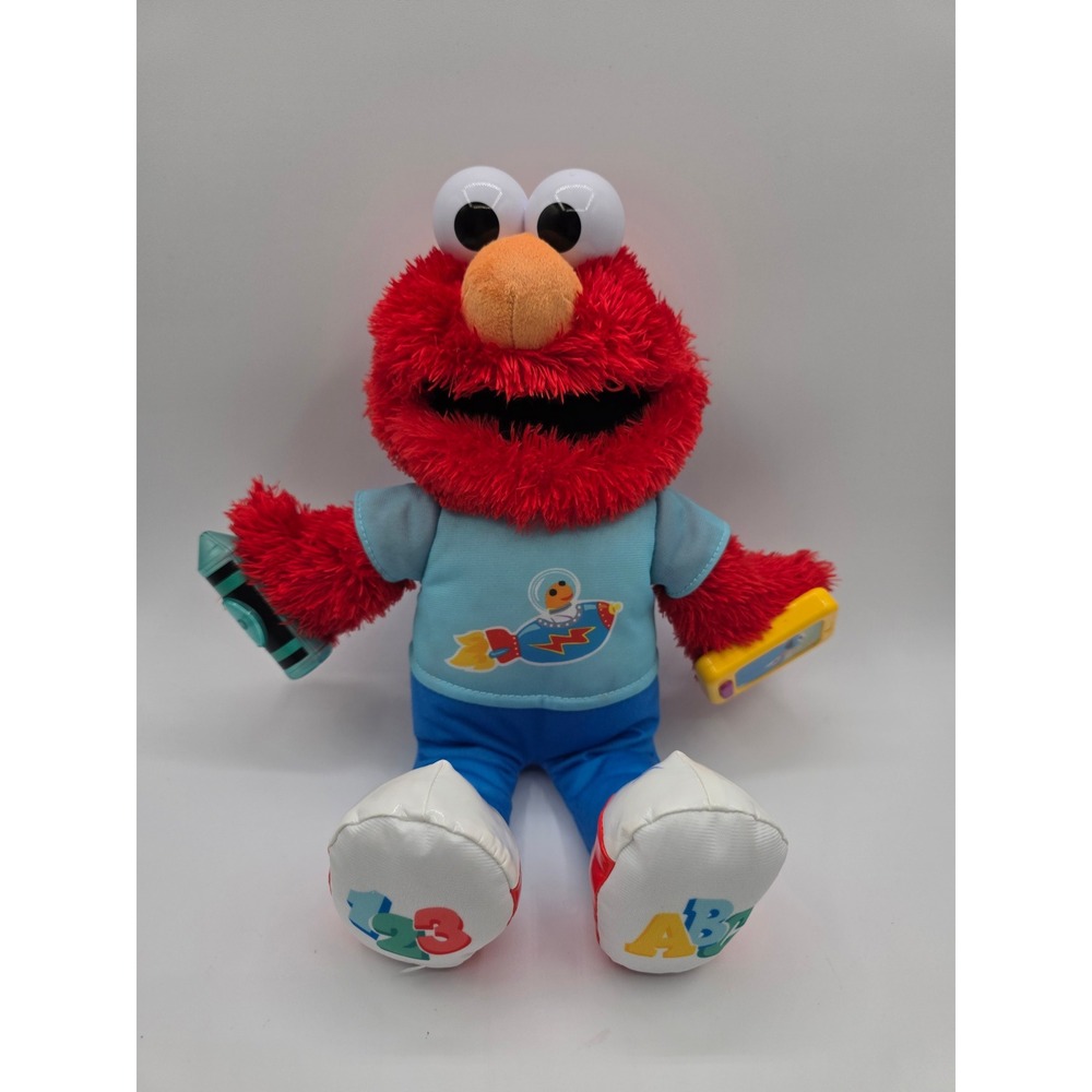 Sesame Street Play & Learn Learning Elmo Plush Lights Motion - WORKS